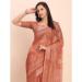 Picture of Gorgeous Cotton & Linen Indian Red Saree