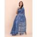 Picture of Amazing Cotton & Linen Cadet Blue Saree