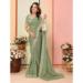 Picture of Comely Organza Dark Sea Green Saree