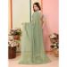 Picture of Comely Organza Dark Sea Green Saree