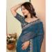 Picture of Well Formed Organza Midnight Blue Saree