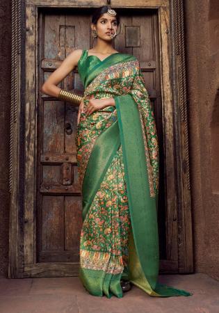 Picture of Marvelous Silk Sea Green Saree