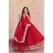 Picture of Sublime Georgette Crimson Readymade Gown