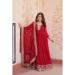 Picture of Sublime Georgette Crimson Readymade Gown