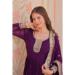 Picture of Sightly Georgette Plum Readymade Gown