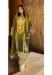 Picture of Chiffon Dark Olive Green Straight Cut Salwar Kameez