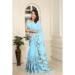 Picture of Taking Cotton & Linen Light Sky Blue Saree