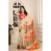 Picture of Well Formed Cotton & Linen Navajo White Saree