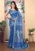 Picture of Stunning Cotton & Linen Light Steel Blue Saree