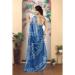 Picture of Stunning Cotton & Linen Light Steel Blue Saree