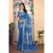 Picture of Stunning Cotton & Linen Light Steel Blue Saree