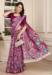 Picture of Fascinating Cotton & Linen Plum Saree