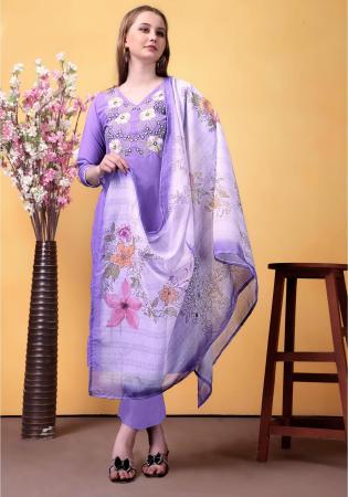 Picture of Chiffon Medium Purple Readymade Salwar Kameez