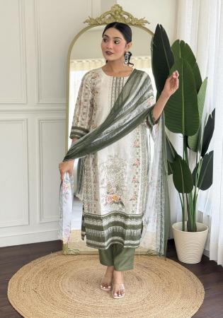Picture of Comely Chiffon Off White Readymade Salwar Kameez
