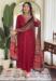 Picture of Classy Chiffon Dark Red Readymade Salwar Kameez
