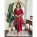 Picture of Classy Chiffon Dark Red Readymade Salwar Kameez