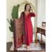 Picture of Classy Chiffon Dark Red Readymade Salwar Kameez