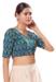 Picture of Fine Cotton Steel Blue Designer Blouse