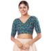 Picture of Fine Cotton Steel Blue Designer Blouse