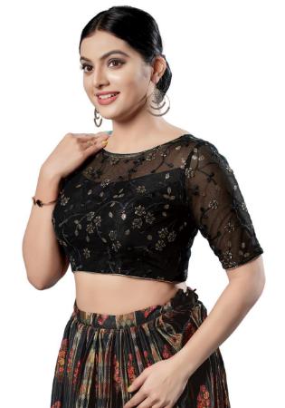 Picture of Comely Net Black Designer Blouse