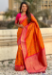 Picture of Comely Silk Orange Red Saree