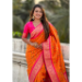 Picture of Comely Silk Orange Red Saree