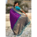Picture of Beautiful Silk Indigo Saree