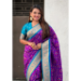 Picture of Beautiful Silk Indigo Saree