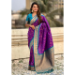 Picture of Beautiful Silk Indigo Saree