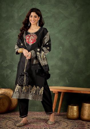 Picture of Fascinating Rayon Black Readymade Salwar Kameez