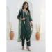 Picture of Good Looking Silk Dark Green Readymade Salwar Kameez