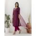 Picture of Stunning Silk Purple Readymade Salwar Kameez