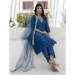 Picture of Nice Silk Navy Blue Readymade Salwar Kameez