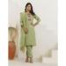 Picture of Beauteous Cotton Dark Khaki Readymade Salwar Kameez