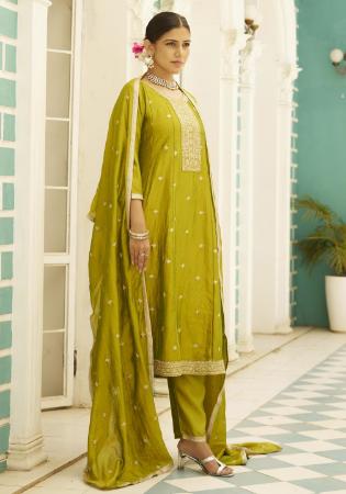 Picture of Radiant Silk Dark Golden Rod Readymade Salwar Kameez