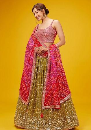 Picture of Radiant Georgette Rosy Brown Lehenga Choli