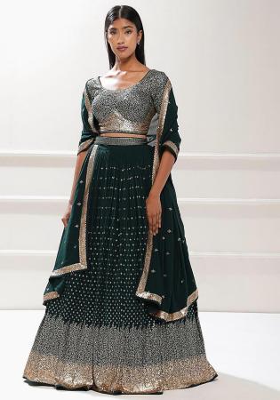 Picture of Graceful Georgette Sea Green Lehenga Choli