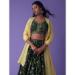 Picture of Fine Georgette Dark Olive Green Lehenga Choli