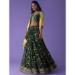 Picture of Fine Georgette Dark Olive Green Lehenga Choli