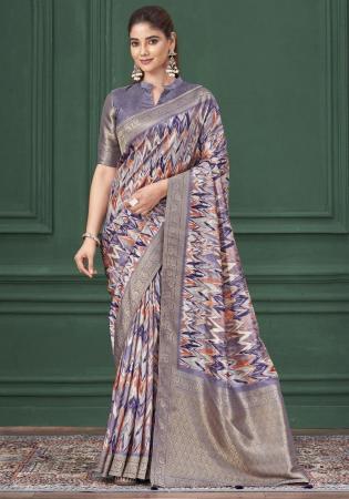 Picture of Lovely Silk Plum Saree