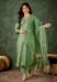 Picture of Silk Dark Olive Green Readymade Salwar Kameez
