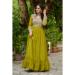 Picture of Grand Georgette Dark Golden Rod Readymade Gown