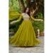 Picture of Grand Georgette Dark Golden Rod Readymade Gown