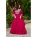 Picture of Resplendent Georgette Crimson Readymade Gown