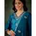 Picture of Magnificent Silk Teal Readymade Salwar Kameez