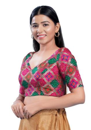 Picture of Enticing Silk Rosy Brown Designer Blouse