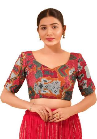 Picture of Sightly Silk Indian Red Designer Blouse