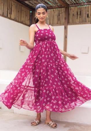 Picture of Beauteous Georgette Brown Kurtis & Tunic