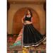 Picture of Elegant Crepe & Georgette Black Lehenga Choli