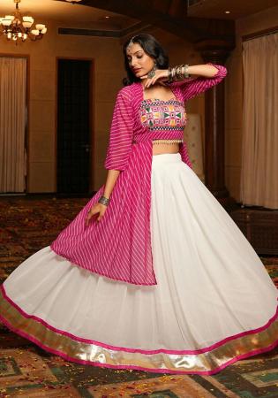 Picture of Crepe & Georgette Pale Violet Red Lehenga Choli